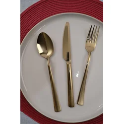 Hermia Set pribora za jelo, 18 komada, Zlatne boje