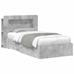 Vidaxl Posteljna konstrukcija s prostorom za shranjevanje 75 x 190 cm