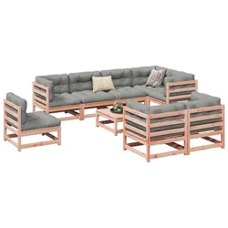 9-dijelni set vrtnih sofa od masivne duglazije i jelovine