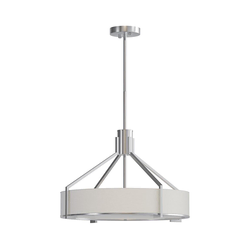 Open Design OR85624-Luster na štapu DORETTO 4xE27/15W/230V prečnik 50 cm mat hrom/bela