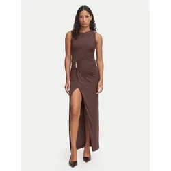 Bardot Večerna obleka Reed 60435DB Rjava Slim Fit