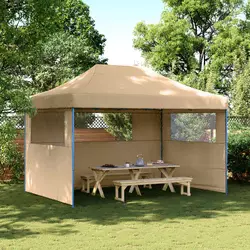 Šator za zabave Bež 279 x 410 x 315 cm Oxford tkanina