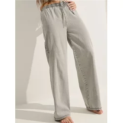 Sinsay - Wide leg farmerke - svetlo siva