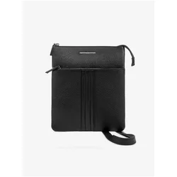 Black Mens Leather Crossbody Bag Geox - Men