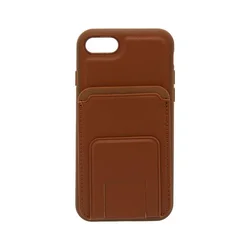 Maska za telefon LEATHER MAGSAFE WALLET za Iphone 8, Kafa