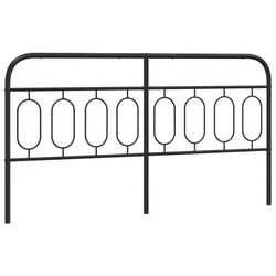 Vidaxl Kovinsko nadomestno vzglavje črno 183 cm