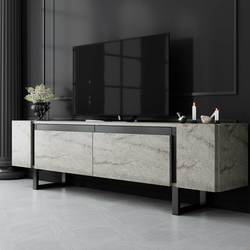 HANAH HOME TV polica Yildiz Travertine Black
