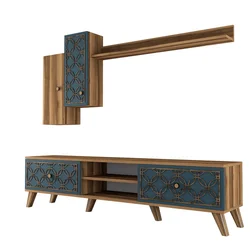 HANAH HOME TV polica Class S Walnut Chalcedony