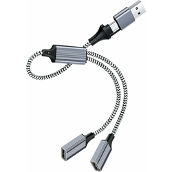 Generic USB C Splitter Dual USB Data Y Splitter Adapter USB-C moški na USB ženski polnilni kabel USB 2.0 OTG pretvorniški kabel Hub za MacBook, USB-C telefone, bliskovne diske, kamere, tiskalnike, (21127337)
