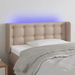 LED uzglavlje boja cappuccina 93x16x78/88 cm od umjetne kože