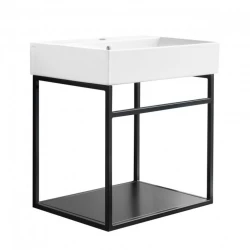 Postolje sa lavaboom HATRIA BAHIA_13 60x46.5 crno metalno - konzolno