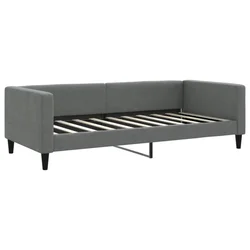 Vidaxl Raztegljiva postelja temno siva 90x190 cm blago