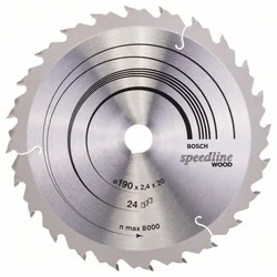 BOSCH List kružne testere Speedline Wood 190 x 20;16 x 2.6 mm. 24