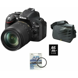 NIKON digitalni fotoaparat D5200 komplet z 18-105VR + fatbox + filter UV 67 mm