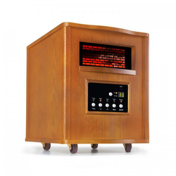 Klarstein Heatbox, infrardeč grelnik, 1500 W, 12-urni časovnik, daljinski upravljalnik, hrastova (BRD-Heatbox-LGT)
