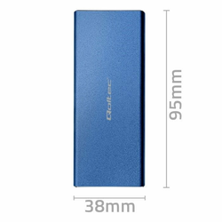 QOLTEC Qoltec 51832 Ohišje za M.2 SSD | SATA | USB 3.0 | 5Gb/s | 2TB | Modra barva | Podpira do 4 diske