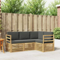 Setovi sofa 4 pcs Bijela i antracit 185,5 x 126,5 x 73 cm