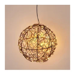 LED spoljašnja božićna dekoracija 200xLED/230V, prečnika 18 cm, IP44, topla bela, kugla/crna