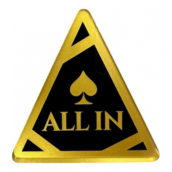 ALL IN Button Triangle Gold
