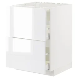 METOD / MAXIMERA Pod.el.za gr.ploču/ug.asp.s fiokom, bela/Ringhult bela, 60x60 cm