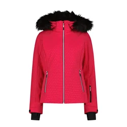 CMP WOMAN JACKET ZIP HOOD, ženska skijaška jakna, crvena 35W0236F