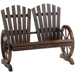 SONNENH Vrtni stol, 108 x 66 x 95 cm, les, temno rjava, za vrt ali teraso