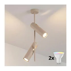 Brilagi - LED RGBW prigušiva luster na stalku BRANCH 2xGU10/6,5W/230V bež