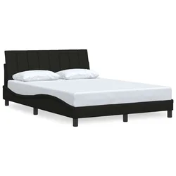 Vidaxl Posteljni okvir brez vzmetnice Hanko črn 140x200 cm blago