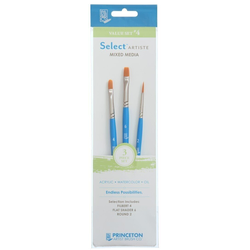 Princeton Brush Selectartiste Multi-Technique Komplet čopičev 3 kos.