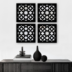 Wallity Set ogledala SYH15088400391, Crni