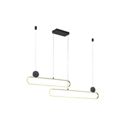 Trio - LED prigušiva luster na sajli GRANT LED/54W/230V 2300/3000/4000K crna/zlatna