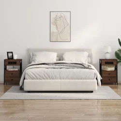 Noćni ormar 2 pcs Smeđi hrast 40 x 31 x 60 cm Konstruirano drvo