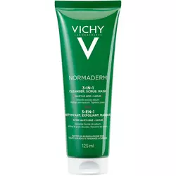 Vichy Normaderm 3 u 1 krema za čišćenje lica, piling, maska, 125 ml