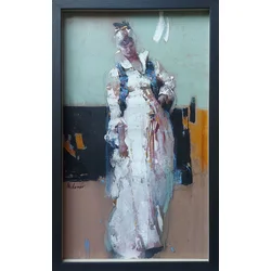 Žena u belom, 70x40 cm