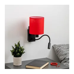 Brilagi - LED zidna lampa NUBILA 1xE27/25W/230V + LED/3W crna/crvena