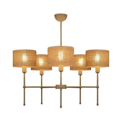 Luster na šipci MADELA 5xE14/40W/230V juta/bež
