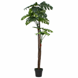 vidaXL Umetna rastlina monstera v loncu 170 cm zelene barve