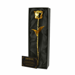 Pozlaćena dekorativna ruža Black Box, 30 cm