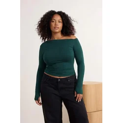 Trendyol Curve Ženska bluza Tbbaw25Af00013, Zelena