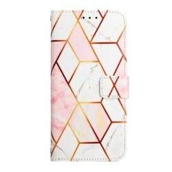 Maska na preklop Marble za Honor X7e geometry roze