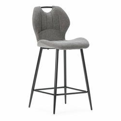 Sivi barski stoli v kompletu 2 ks (višina sedeža 65 cm) Muli – Marckeric