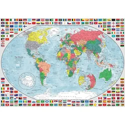 Ravensburger Puzzle Barvni zemljevid sveta 1000 kosov