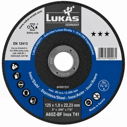 Lukas Rezna ploča, Inox, STAR-3, 125x1x22mm
