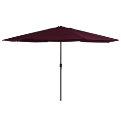 Vrtni suncobran s metalnim stupom 390 cm bordo