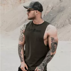 GymBeam ????????? Cut Off Military Green