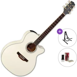 Takamine GN37CE PW Standard SET Pearl White Elektroakustična jumbo
