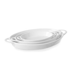 Ovalna Posoda za Tapase, Porcelan, 6 kos