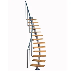 Stepeniste atrium mini plus drvo metal ral 9006