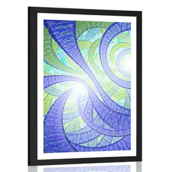 Plakat s paspartujem fraktalna abstrakcija - 20x30 no frame