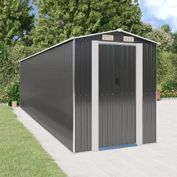 Vrtno spremište antracit 192x689x223 cm pocinčani čelik